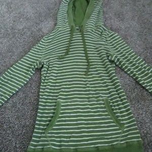 Green Hollister Stripped Short |Hoodie